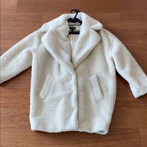Rare Topshop Teddy Furry Borg Cocoon Coat